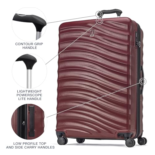 Travelpro Maxlite Air V2 Hardside Expandable Luggage, 8 Spinner Wheels, Lightweight Hard Shell, TSA lock, Cabernet, 2-Piece Set (21/28)2
