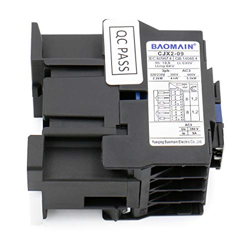 Baomain Ac Contactor Cjx2-0910 110V 50/60 Hz Coil 3 Phase 1No 660V 25 Amp #TOP2