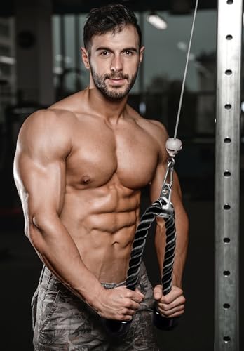 Image of Tricep Rope Pull Down Rope Gym Rope Attachment Tricep Pull Down Attachment Cable Rope Attachment