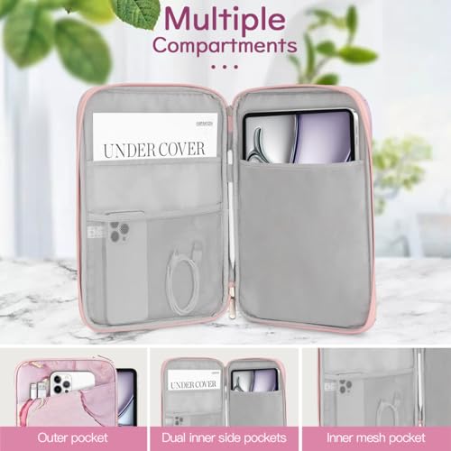 Image of Dadanism 13Inch Tablet Sleeve Bag Carrying Case for iPad Pro 13 inch M5 /M4 2025 /2024, iPad Air 13 inch M4 /M3 2026 /2025, iPad Pro 12.9 inch, Galaxy Tab S10+ /S9 FE+ /S9+ 12.4 inch, Remarkable Paper Pro 11.8 inch,Cloudy Pink