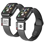 MYLUCKYTAG QR Code Medical ID Tag - Medical ID Sleeve - Fits for Apple Watch Medical ID Band or Fitbit Medical ID Band - Medical Alert - Free Online Emergency Medical Profile