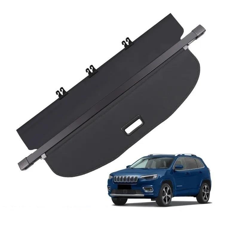 Cache-Bagages pour Jeep Cherokee 2014-2018 en Cuir Rideau de Coffre Rétractable