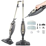 Beldray BEL01732TT Titanium 14 in 1 Steam Cleaner Mop – Multipurpose Handheld Steamer, 350ml, Flexi Hinge, Chemical-Free, Window Cleaner, Extra Nozzles and Mop Pads Included, Disinfect/Sanitise, 1300W