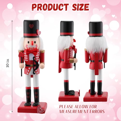 image for Chunful Valentine's Day Nutcracker Wooden Red Heart Nutcracker Figures