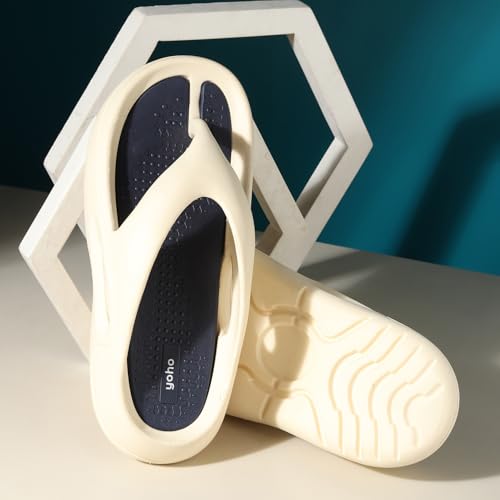 Image of YOHO Sponge Flip Flops for Men | Orthopedic Slippers & Mild Acupressure | Waterproof Monsoon Footwear | Dual Tone EVA Footbed