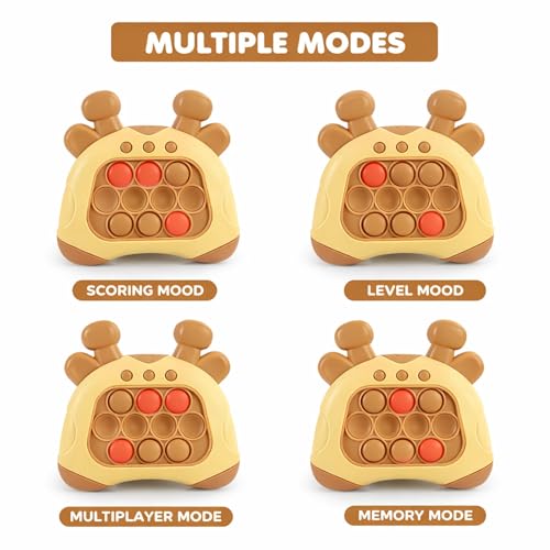 Image of MABLE Pop it Pro Game Electronic Speed Push Button Fidget Toy with Lights & Music, Interactive Stress Relief Game for Kids & Adults, Brain Training Handheld Toy (Assorted Colours)
