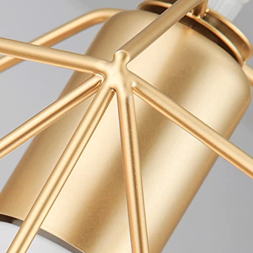 Suspension moderne de style simple lustre E27 installation gold - 7
