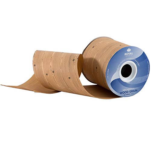 Royal Imports Wood Grain Pattern Floral Ribbon, Wide Faux Poly Satin Waterproof Ribbon 4" (#100) For Indoor & Outdoor, Wrap For Florist, Wedding Bouquet, Art & Crafts, 50 Yard Roll (150 Ft) #TOP11