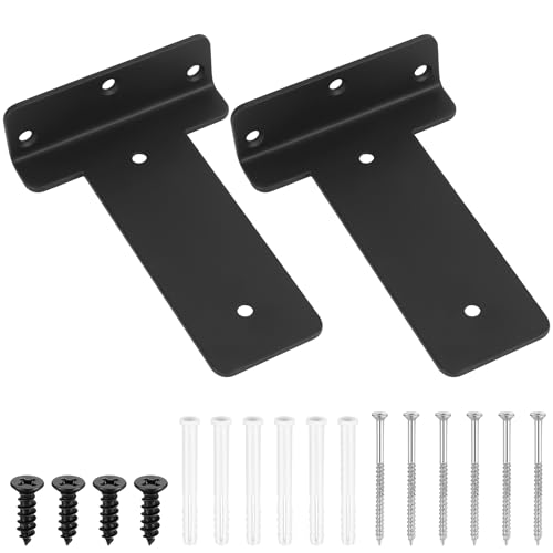 2 Stück Regalhalterung, L Regalwinkel, Regalträger, Schwerlastwinkel, Metall Unsichtbare Regalhalterungen, Schwimmende Wandregal Halterung, Regal Wandhalterung Regalbrett Tablarträger, 150mm