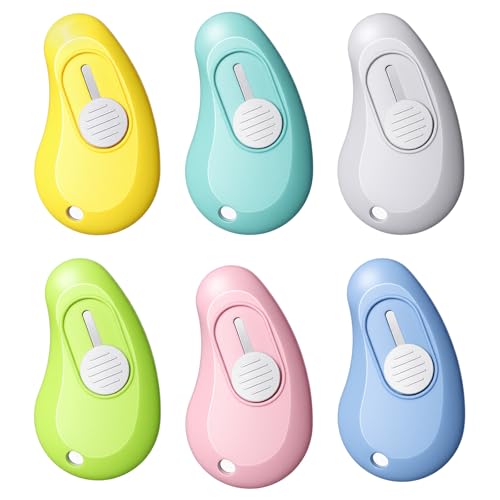 6 Pcs Mini Keychain Box Cutter