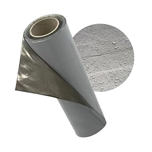 Ultiness® Dakfolie, aluminium, zelfklevende folie, alternatief voor dakvilt, KSK dakbaan voor schuren, carports en meer 5 x 1 meter