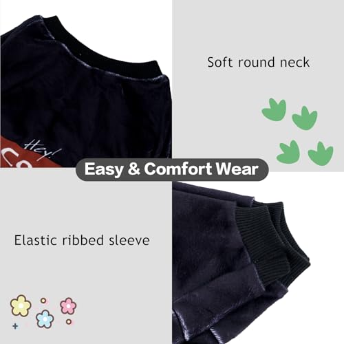 Image of CuteBone Soft & Stretchy Dog Pajamas Hey Cooper - Cozy Pet Jammies Breathable Jumpsuit for Small Dogs - All-Season Comfy Outfit Easy-On Pullover Design - Keeps Pets Warm & Comfortable P337L