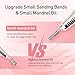 Small Sanding Bands Nail Drill Bits, Corfulra 200PCS Sanding Bands for Nail Drill with Two 3.1mm Mandrel bits, 240 Extra Fine Grit Nail File for Acrylic Nails Gel Manicures and Pedicure, Purple