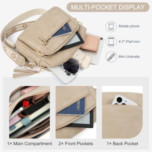 Image of Vegan Leather Crossbody Bags for Women Anti theft Purses and Handbag