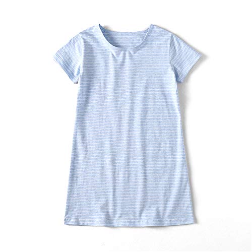 Image of Girl's Stripes Nightgowns Cotton Sleep Shirts Sleepwear Princess Nightdress
