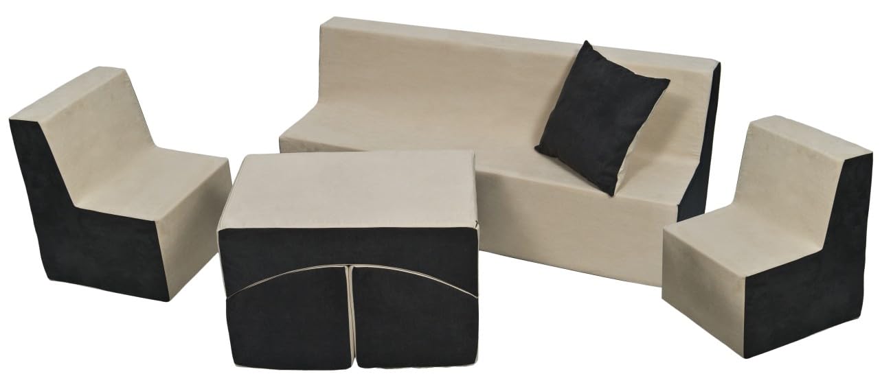 Jouet empilable Velinda Ensemble de meubles en mousse : 2 chaise Canapé