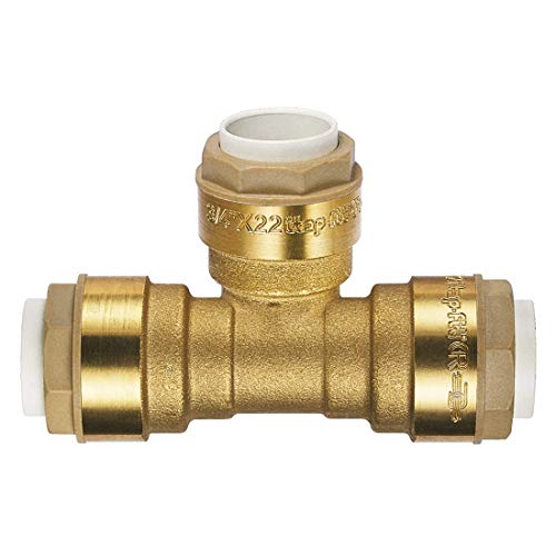 Brass T-coupling connection ITAP-FIT® plug-in fitting 15 x 15 x 15, Gold, Klein
