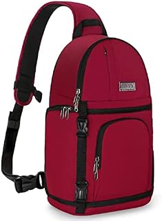MOSISO Camera Sling Bag, DSLR/SLR/Mirrorless Camera Case Shockproof Photography Camera Backpack with Tripod Holder & Removable Modular Inserts Compatible with Canon/Nikon/Sony/Fuji, Black
