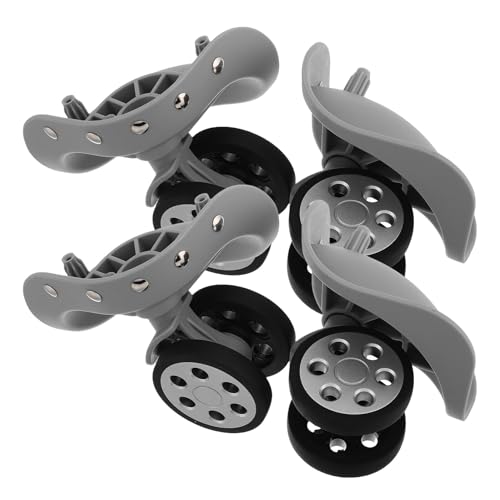 Mikinona 2組 静音耐久スーツケース交換キャスター 対 耐摩耗プラスチック製 簡単工具不要取付 キャリーバッグ用修理部品 旅行用万能ホイー