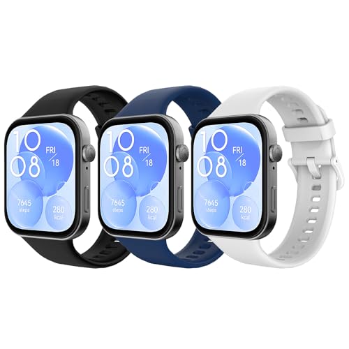 TiMOVO Sport Bands Compatible with Huawei Watch Fit 3, Soft Silicone Sports Wristband for Men & Women