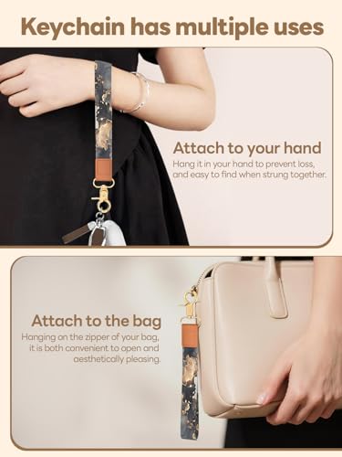 Image of Wristlet Keychain for Women and Men, Key Chain Holder, Wrist Lanyard for Keys