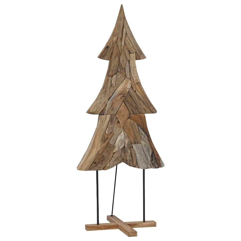 Sapin de Noël marron 181,5 cm en bois de teck massif