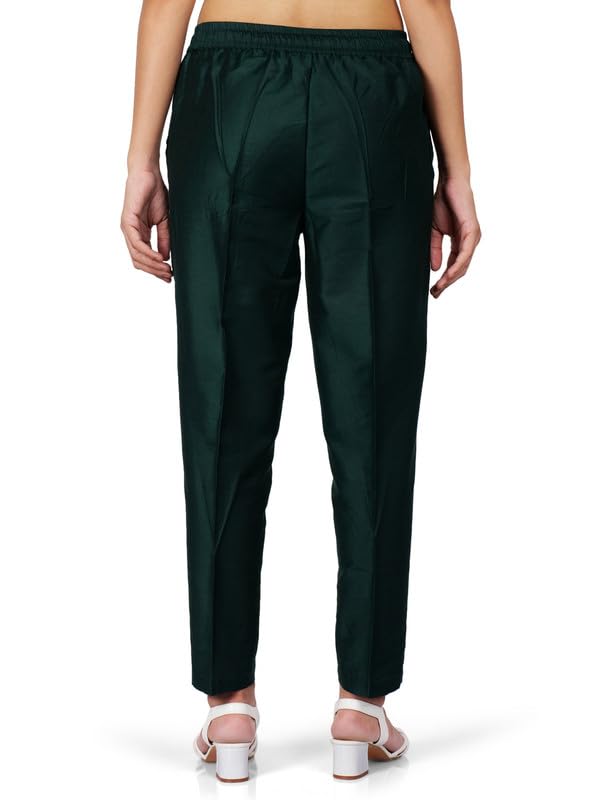 Image of Trouser Pants for Women,Stylish Trousers for Woman for Kurti Relaxed & Regular Straight fit Palazzo,Ethnic Bottom Formal Pants for Women Office wear Casual & Daily Use