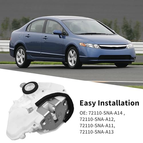Image of Saihisday 72110-SNA-A14 Car Front Passenger Side Door Lock Latch Actuator Replacement for Honda Civic 2006-2011