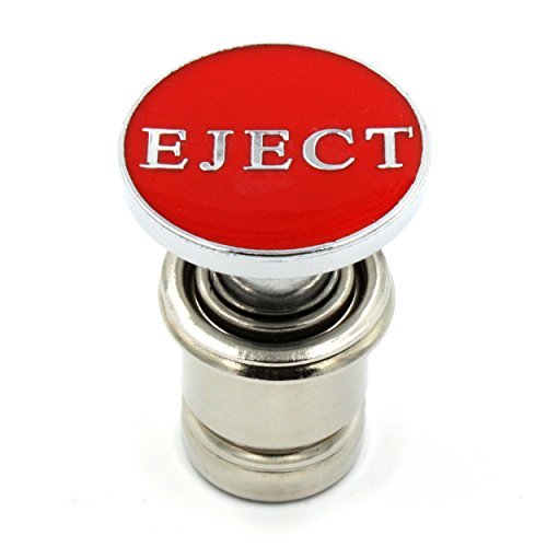 Kei Project Eject Button Car Cigarette Lighter Replacement 12V Accessory Push Button Fits Most Automotive Vehicles (Red)