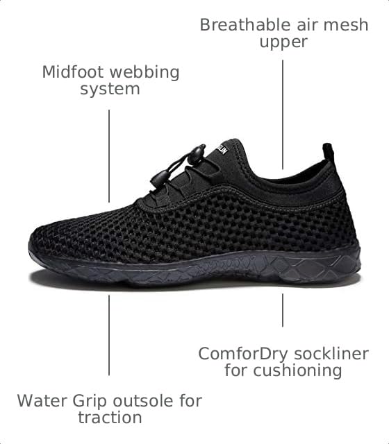 Image of Women's Quick Drying Aqua Water Shoes,3-Second Drainage & All-Terrain for Swimming,Hiking,Yoga