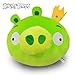 Angry Birds Green King Pig Plush Toy – 15” Mega Size Stuffed Animal for Kids & Collectors