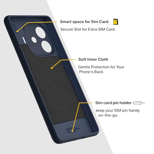 Image of Outlouders Back Cover for iQOO Neo 10R 5G / iQOO Z9 Turbo 5G / Vivo Y200 GT 5G | TPU Soft Flexible Shockproof | Full Camera Protection Back Case (Blue)