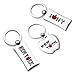 3pcs Silver Metal Big Apple New York City NY Logo Nyc Souvenir Gift Keychain Set