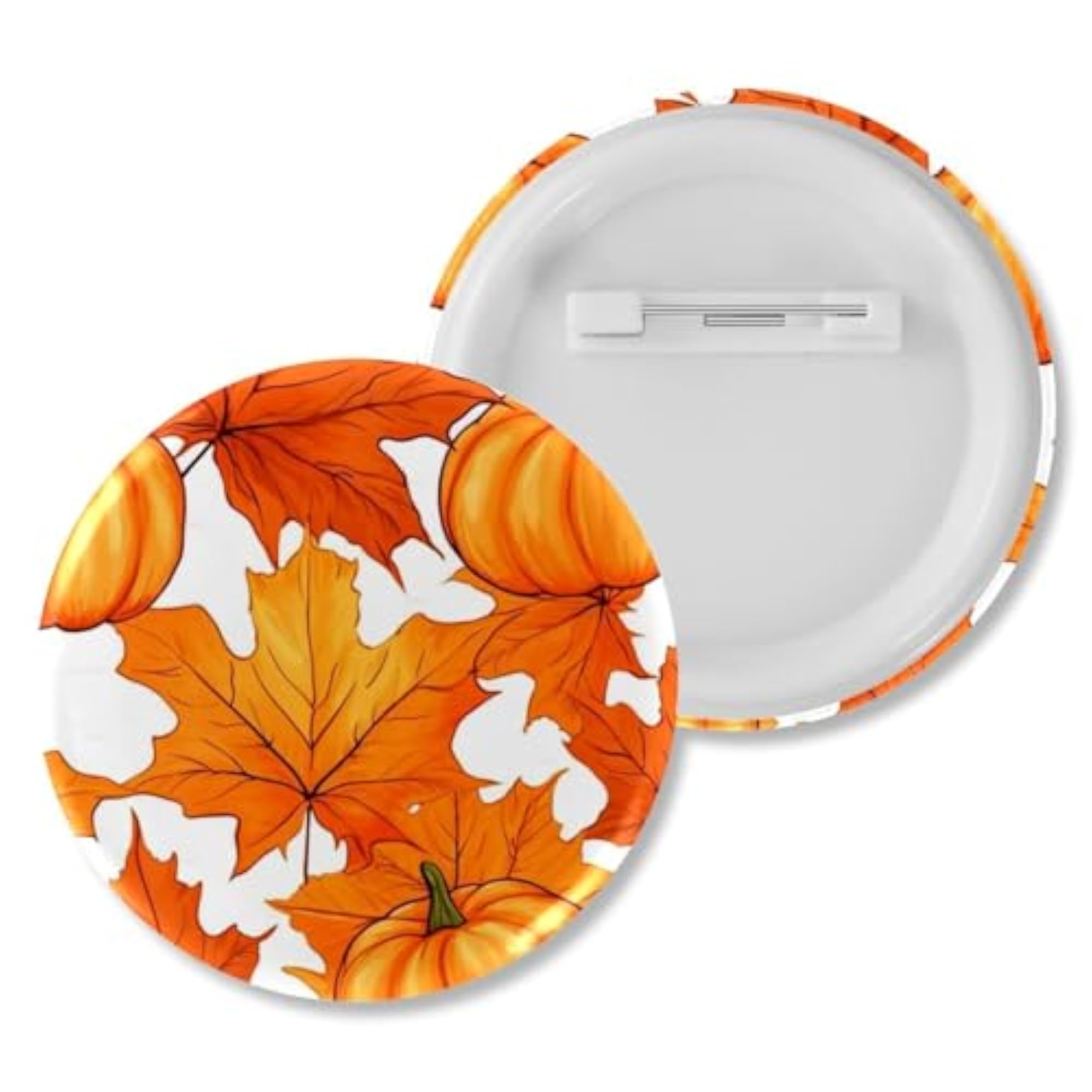 6-Pack Maple Leaves Button Pins, Trendy Brooches for Kids
