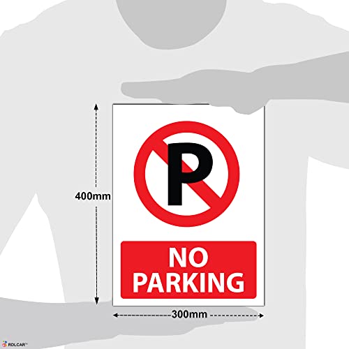 RDLCAR No Parking Sign, 1mm Rigid PVC, Highly Visible Caution Mark for Restricted Parking Areas - Image 2