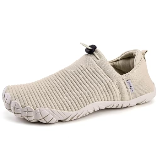 Image of WateLves Water Shoes Womens Mens - Comfortable Lightweight Striped Pattern Barefoot Shoes for Beach Swim Pool Yoga Boating Water Aerobics