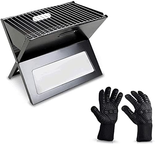 Parrilla plegable portátil en forma de X para cocinar al aire libre e interior, perfecta para espacios pequeños, Yakitori, camping, picnic y barbacoas en el patio trasero