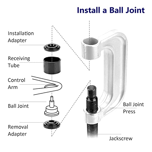 CCLIFE 10tlg 4 in 1 Traggelenk Kugelgelenk Abzieher 4 x 4 Radnaben Kreuzgelenke Werkzeug Traggelenk Auspresswerkzeug