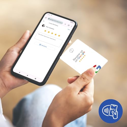 Carte de visite NFC sans contact et QR code de révision pour avis