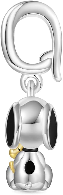 GNOCE Peanuts Snoopy Pendant Dangle Charm Bracelet for Women, S925 Sterling Silver Dangle Charms for Women Wife, Valentine‘s Day, Mother’s Day Jewelry - Image 2
