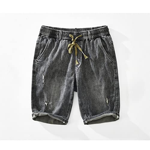 Short en jean homme ample contre la chaleur avec sa taille élastique