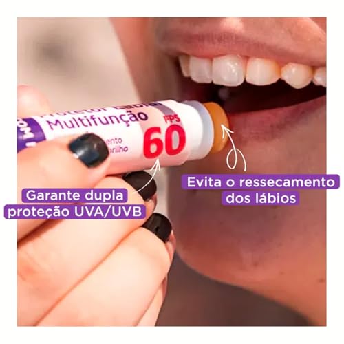 Protetor Solar Labial FPS 60 Açaí com Morango 5g - Anasol