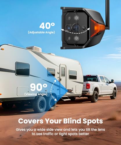 Image of AUTO-VOX RV Backup Camera Wireless System: Left /Right Side Cameras