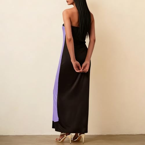 Image of Zwirelz Women Strapless Maxi Dress Boho Floral Print Flowy Long Tube Dress Off Shoulder Loose Beach Sundress