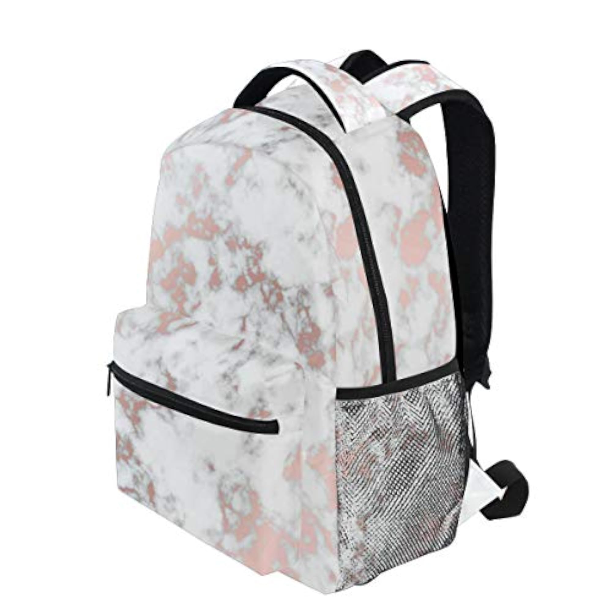 Marble With Rose Gold Backpacks for Travel