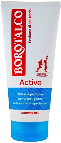 Borotalco Docciaschiuma Active Corpo, Doccia Schiuma al Profumo di Sali Marini, Shower Gel per una Pelle Morbida e Profumata, Ottimo per Uomo e Donna, Flacone da 200ml Cover