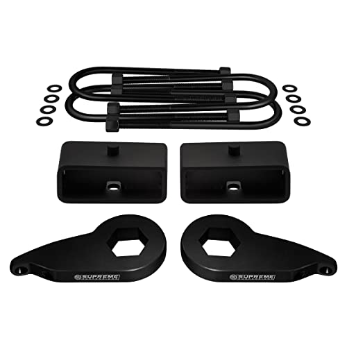 Supreme Suspensions - Full Lift Kit for 1997-2004 Ford F-150 Adjustable 1" to 3" Front Lift MAX-Torsion Keys + 2" Rear Lift Blocks + Round Bend U-Bolts 4WD - Can Cooler Included with Purchase