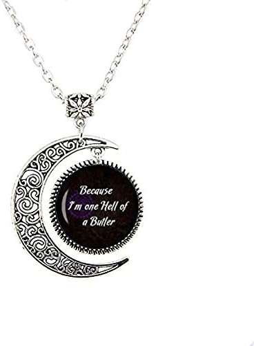 Black Butler Quote Sebastian Quote One Hell of a Butler Yana Toboso Black Butler Jewelry Kuroshitsuji Cosplay Moon Necklace Black Butler Moon Necklace