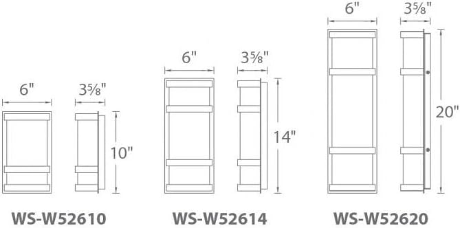 WAC Lighting WS-W52614-BZ Latitude 14" LED Outdoor Wall Light in Bronze 14 Inches