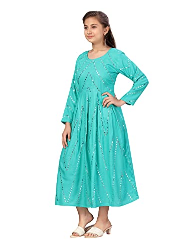 Image of Aarika Girls Navy Blue Colour Middi